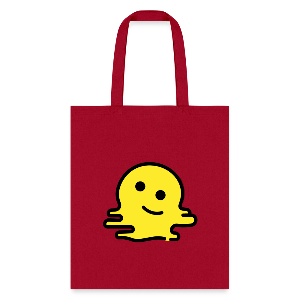 Melting Face Moji Tote Bag - Emoji.Express - red