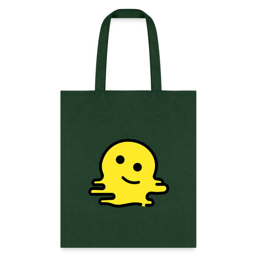 Melting Face Moji Tote Bag - Emoji.Express - forest green