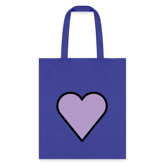 Purple Heart Moji Tote Bag - Emoji.Express - royal blue