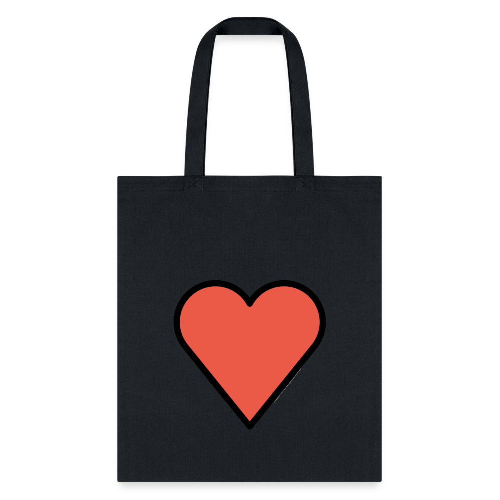 Red Heart Moji Tote Bag - Emoji.Express - black