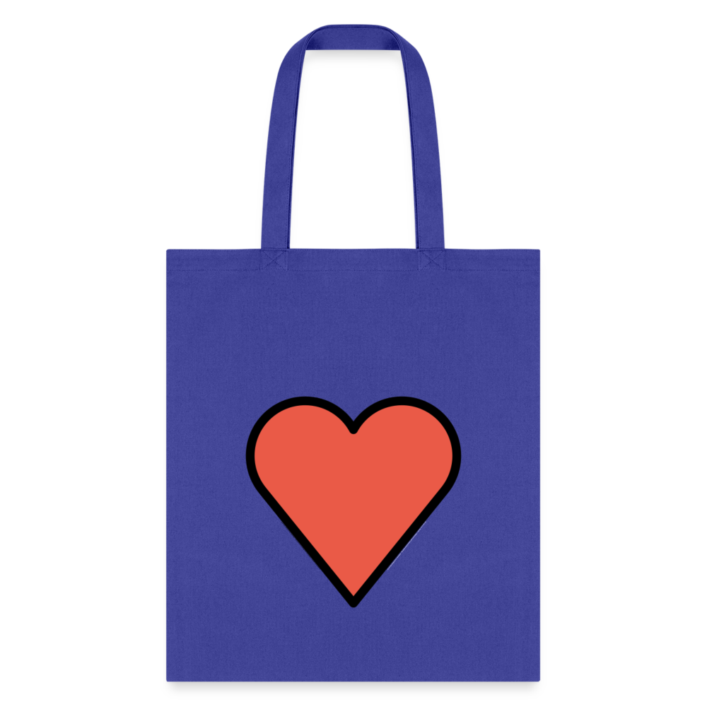 Red Heart Moji Tote Bag - Emoji.Express - royal blue