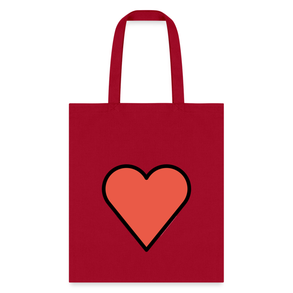 Red Heart Moji Tote Bag - Emoji.Express - red