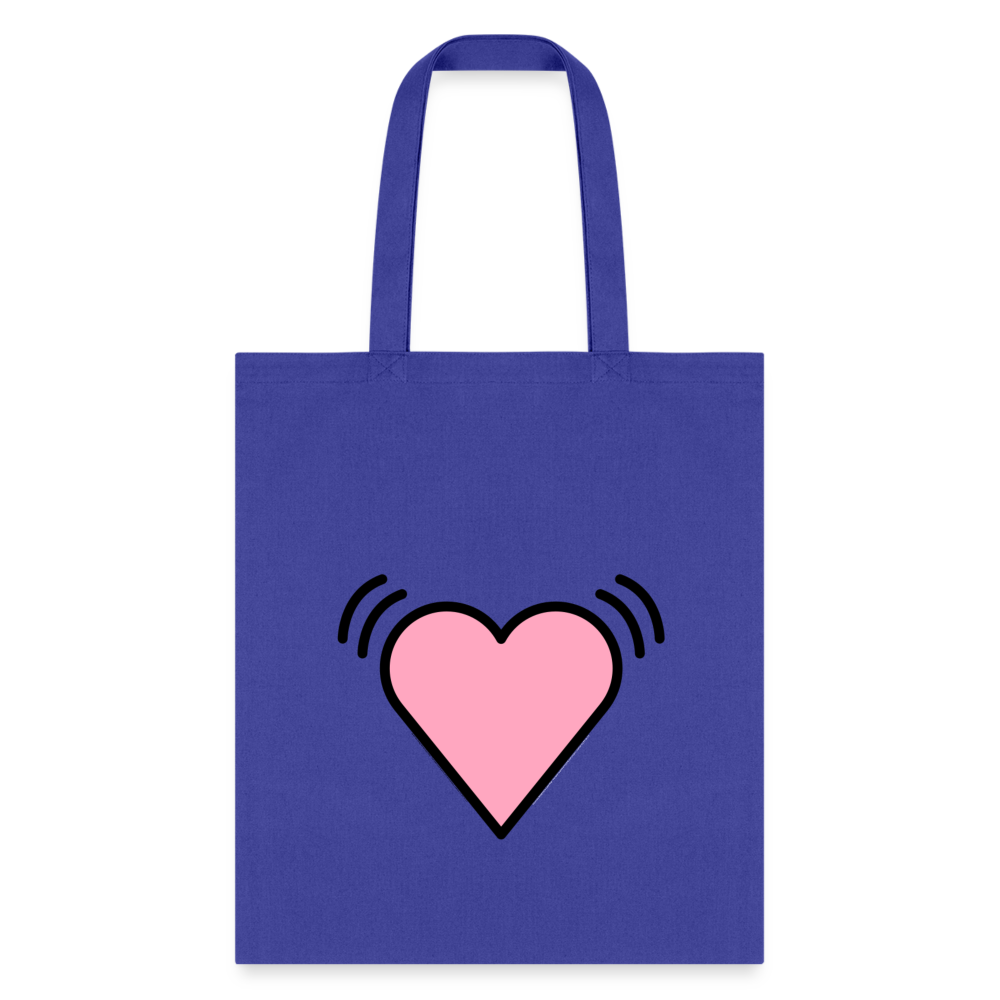 Beating Heart Moji Tote Bag - Emoji.Express - royal blue