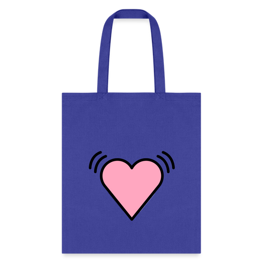 Beating Heart Moji Tote Bag - Emoji.Express - royal blue