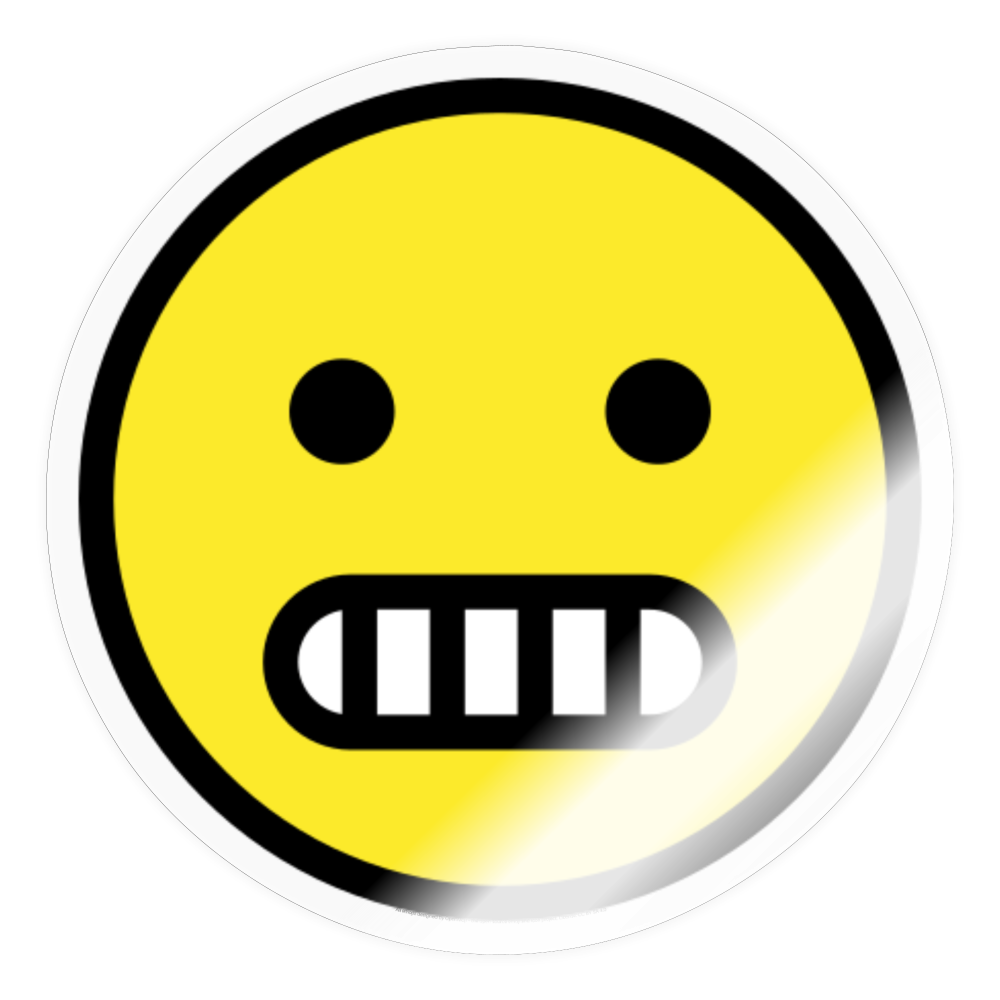 Grimacing Face Moji Sticker - Emoji.Express - transparent glossy