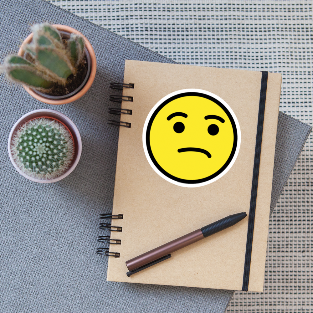 Unamused Face Moji Sticker - Emoji.Express - white matte