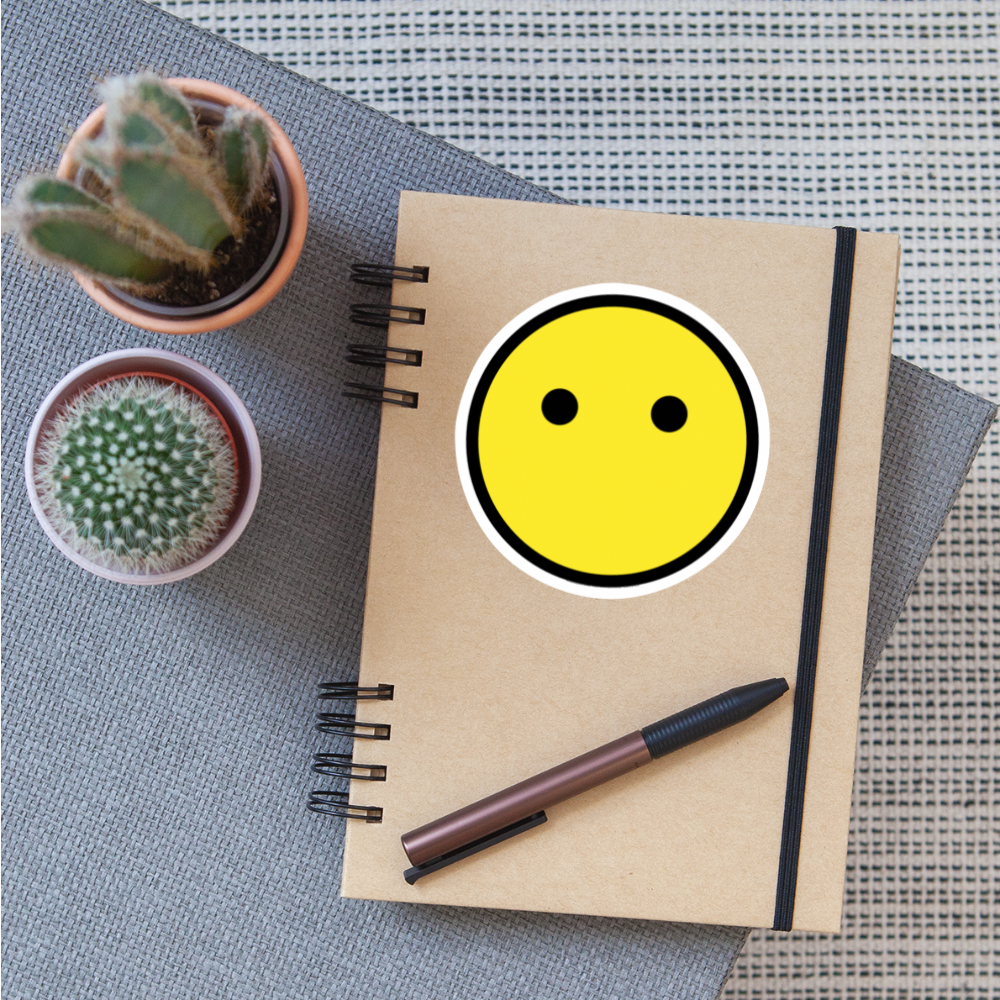 Face without Mouth Moji Sticker - Emoji.Express - white matte