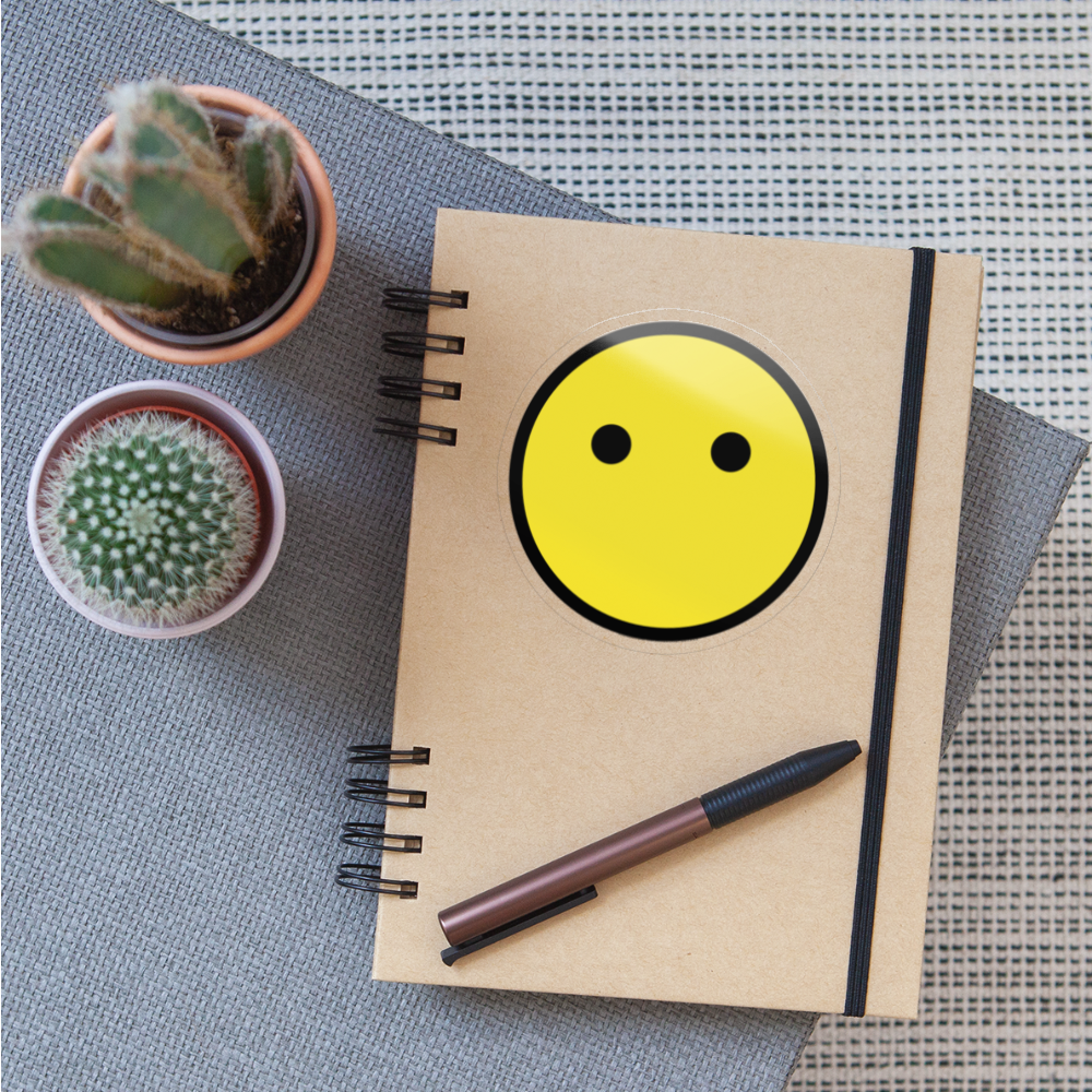 Face without Mouth Moji Sticker - Emoji.Express - transparent glossy