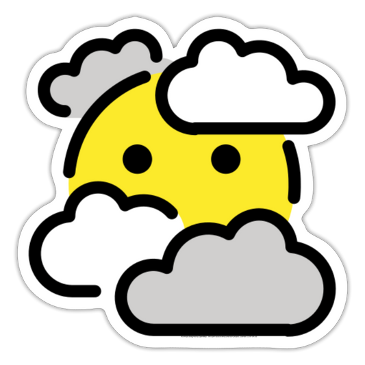 Face in Clouds Moji Sticker - Emoji.Express - white matte