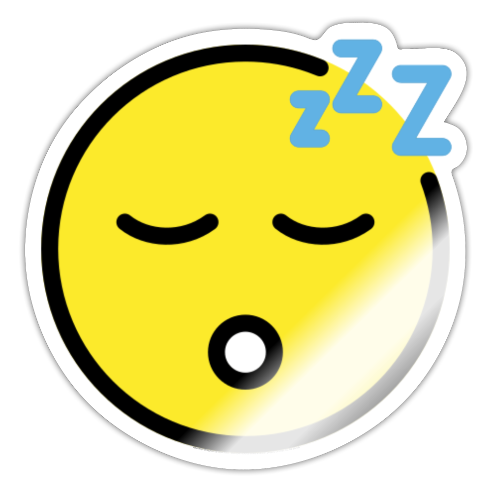 Sleeping Face Moji Sticker - Emoji.Express - white glossy