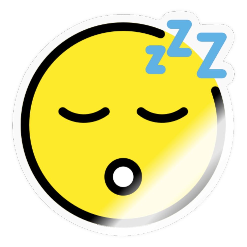 Sleeping Face Moji Sticker - Emoji.Express - transparent glossy