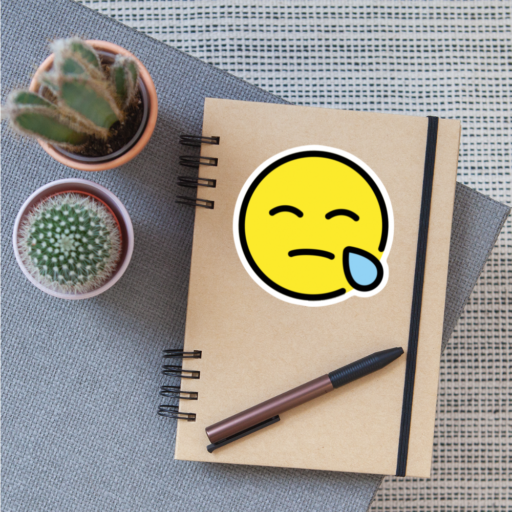 Sleepy Face Moji Sticker - Emoji.Express - white matte