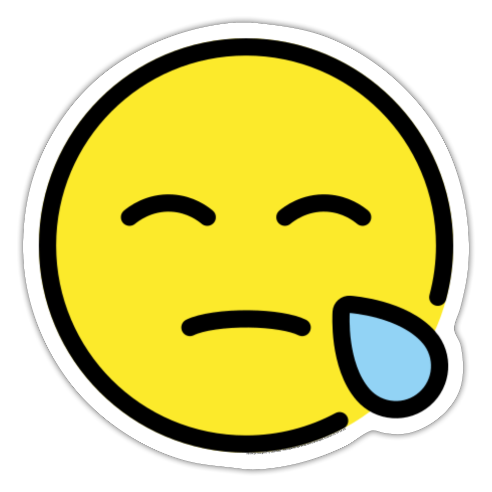 Sleepy Face Moji Sticker - Emoji.Express - white matte