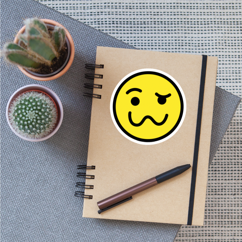 Woozy Face Moji Sticker - Emoji.Express - white matte