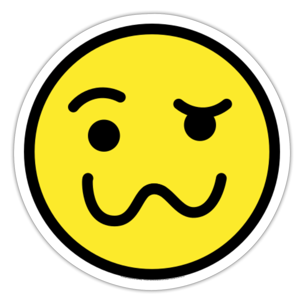 Woozy Face Moji Sticker - Emoji.Express - white matte