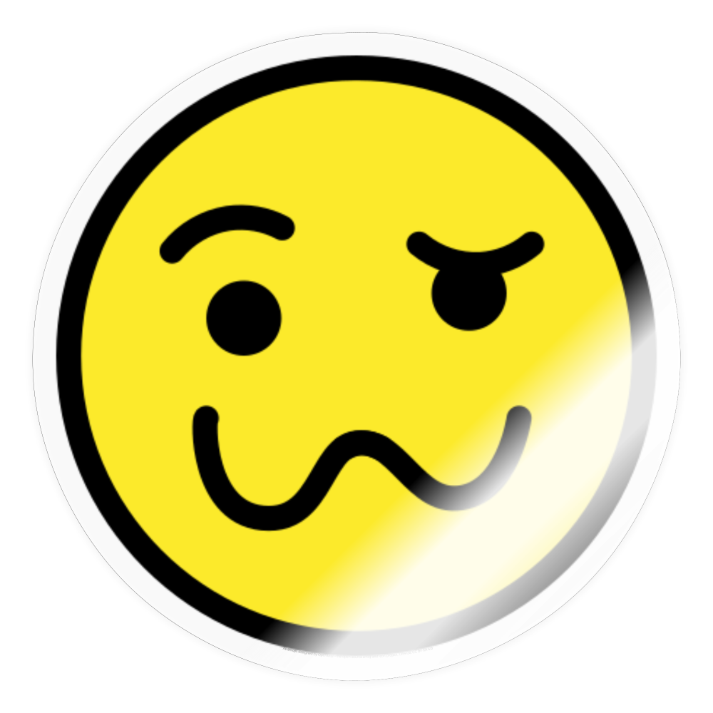 Woozy Face Moji Sticker - Emoji.Express - transparent glossy