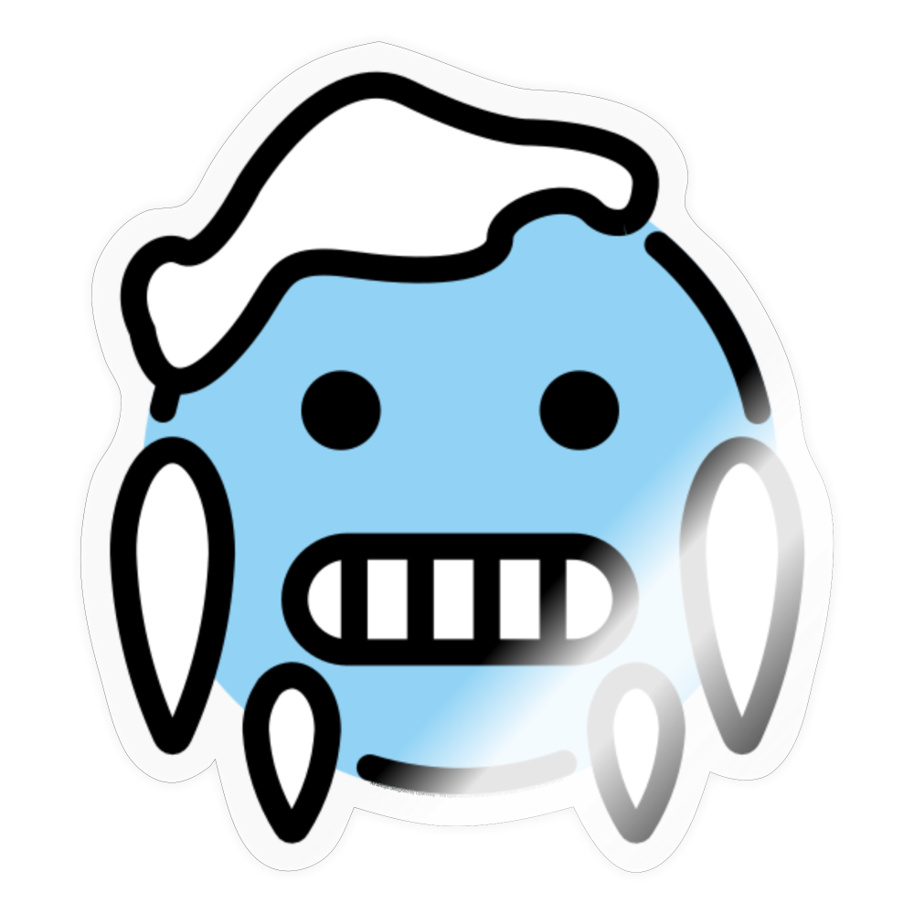 Cold Face Moji Sticker - Emoji.Express - transparent glossy