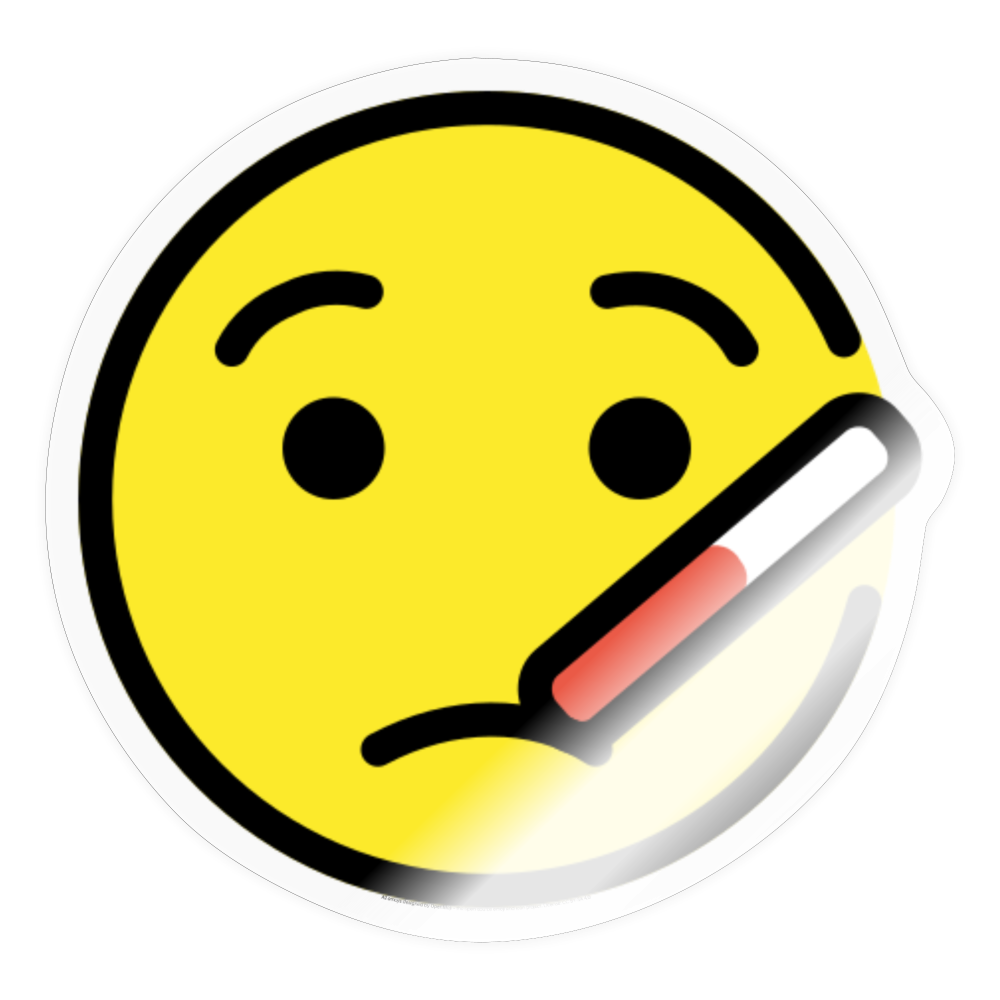 Face with Thermometer Moji Sticker - Emoji.Express - transparent glossy