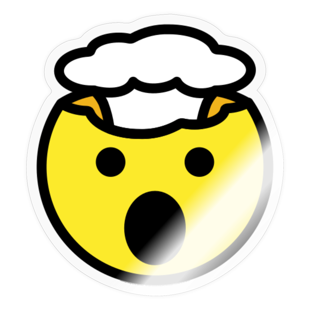 Exploding Head Moji Sticker - Emoji.Express - transparent glossy