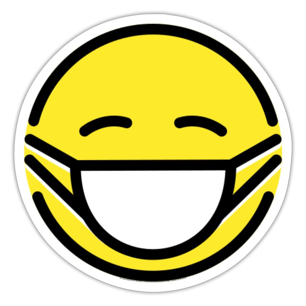 Face with Medical Mask Moji Sticker - Emoji.Express - white matte
