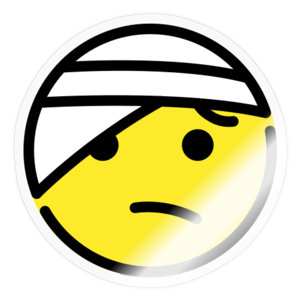 Face with Head Bandage Moji Sticker - Emoji.Express - transparent glossy