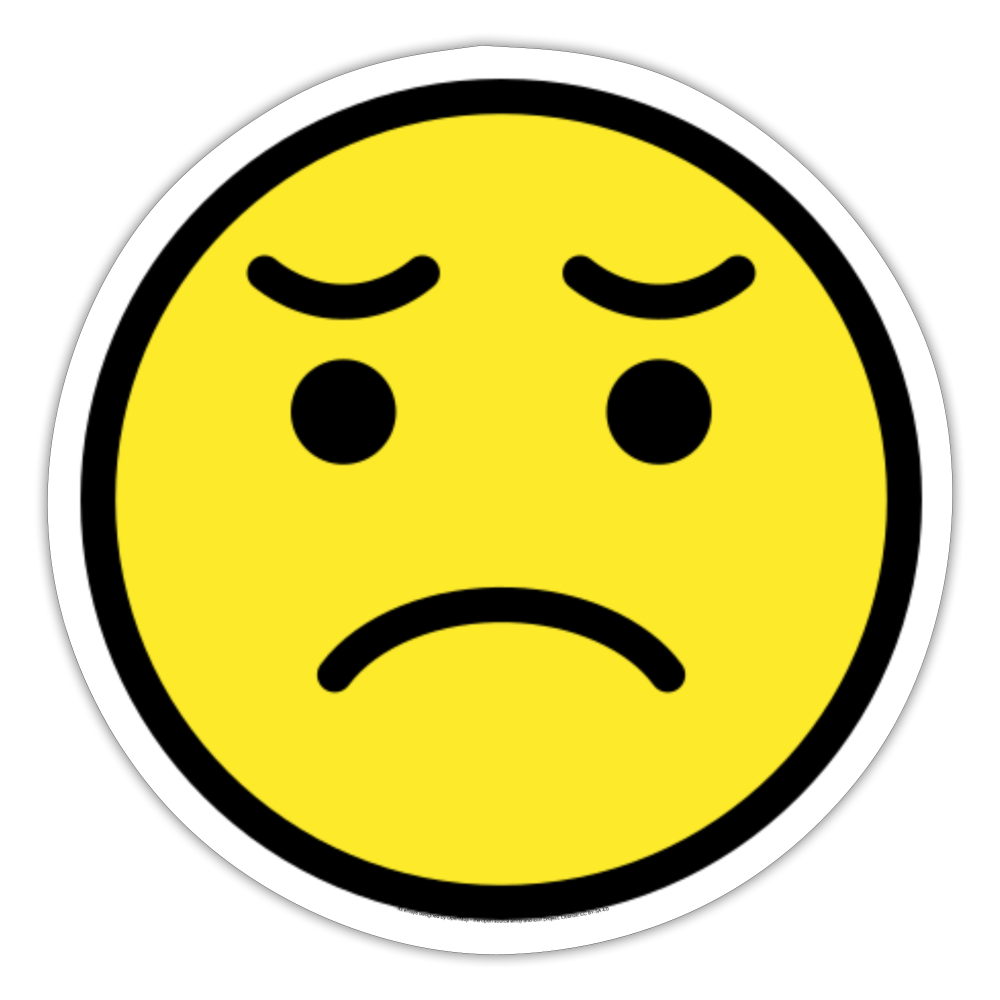 Disappointed Face Moji Sticker - Emoji.Express - white matte