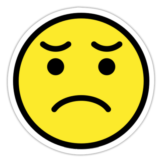 Disappointed Face Moji Sticker - Emoji.Express - white matte