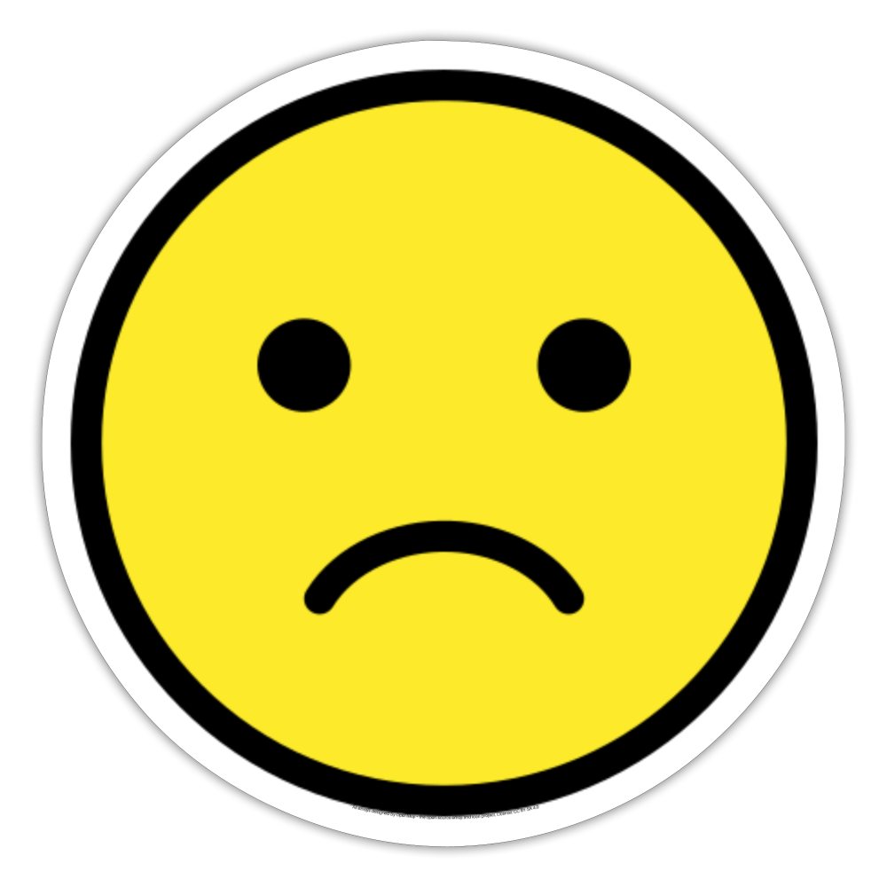 Slightly Frowning Face Moji Sticker - Emoji.Express - white matte