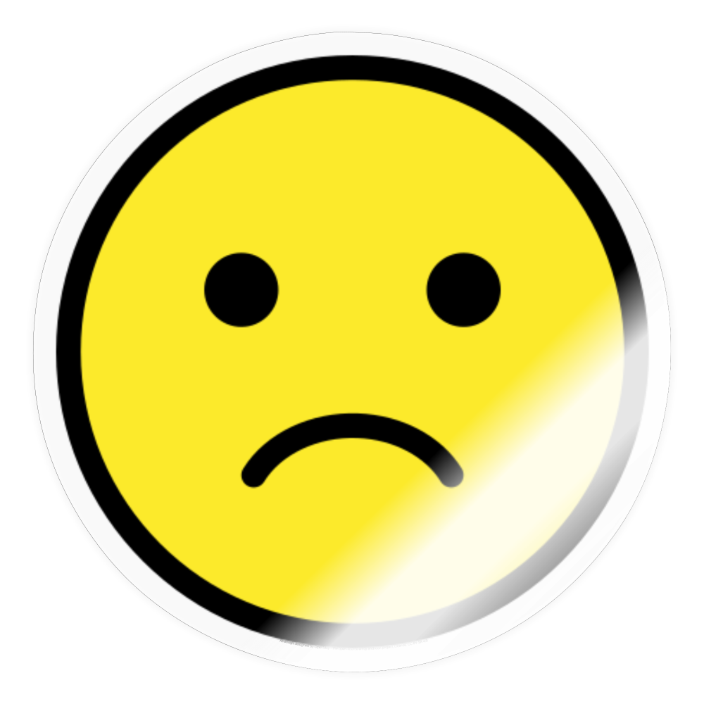 Slightly Frowning Face Moji Sticker - Emoji.Express - transparent glossy