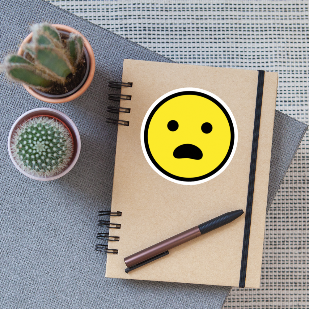 Frowning Face with Open Mouth Moji Sticker - Emoji.Express - white matte