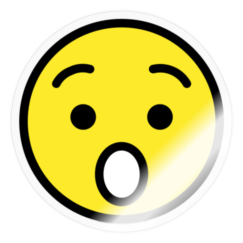 Hushed Face Moji Sticker - Emoji.Express - transparent glossy