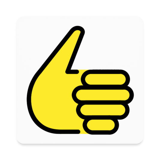 Thumbs Up Moji Square Magnet - Emoji.Express - white