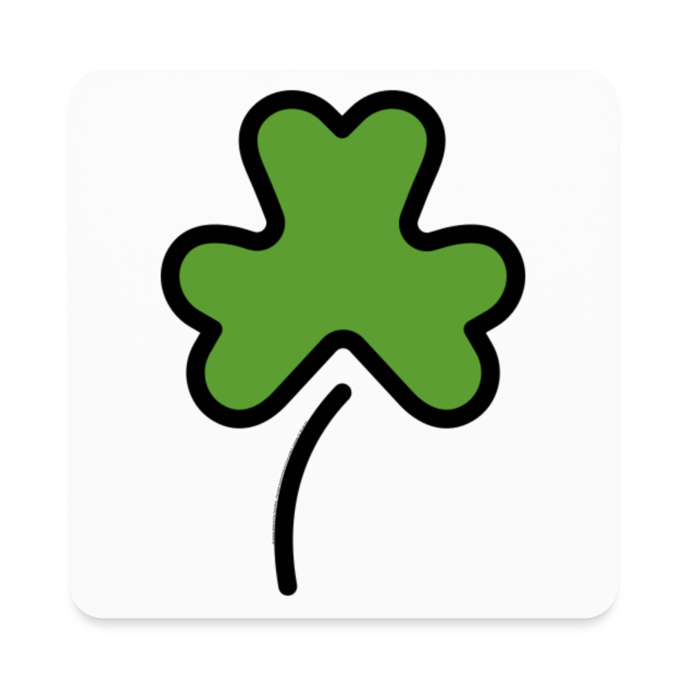 Shamrock Moji Square Magnet - Emoji.Express - white