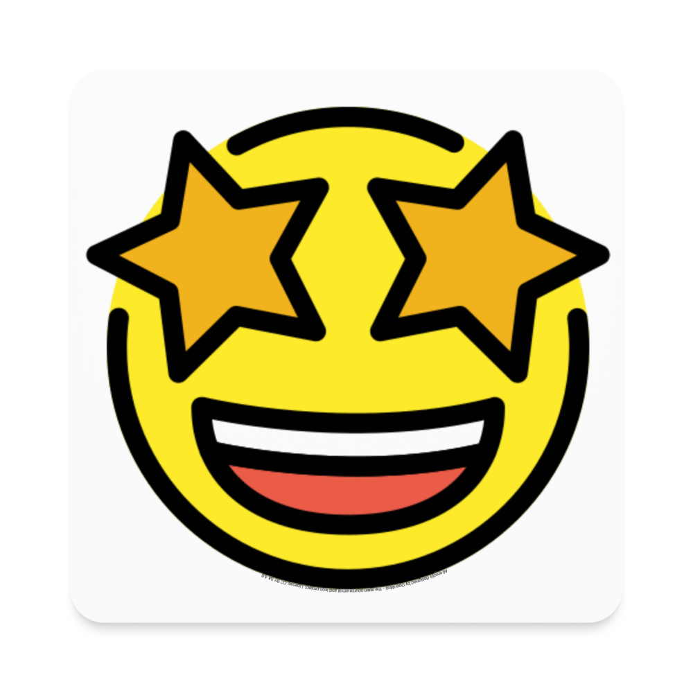 Star Struck Moji Square Magnet - Emoji.Express - white