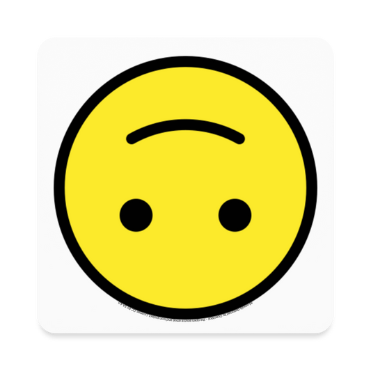 Upside Down Face Moji Square Magnet - Emoji.Express - white