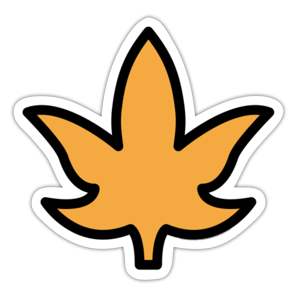 Maple Leaf Moji Sticker - Emoji.Express - white matte