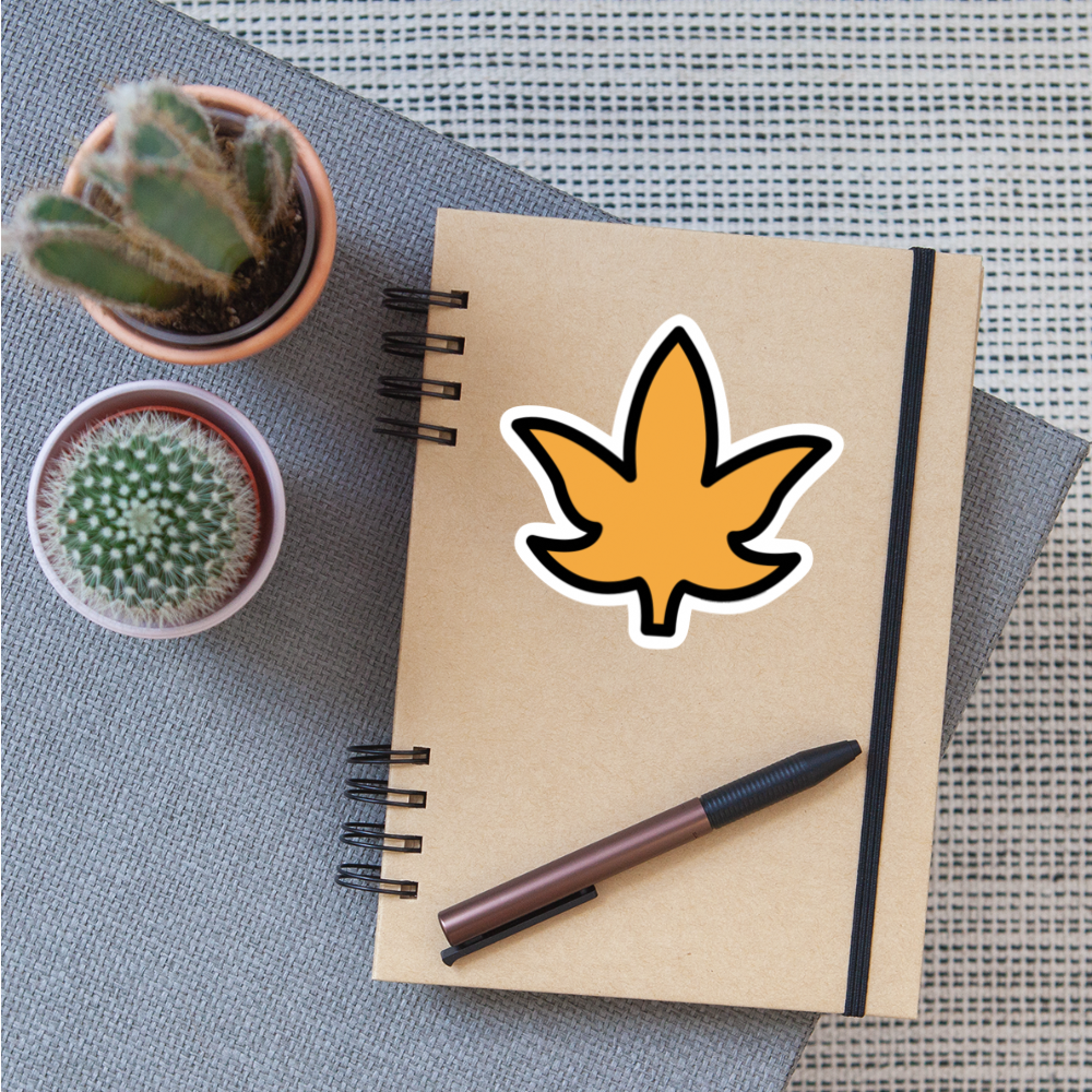 Maple Leaf Moji Sticker - Emoji.Express - white matte