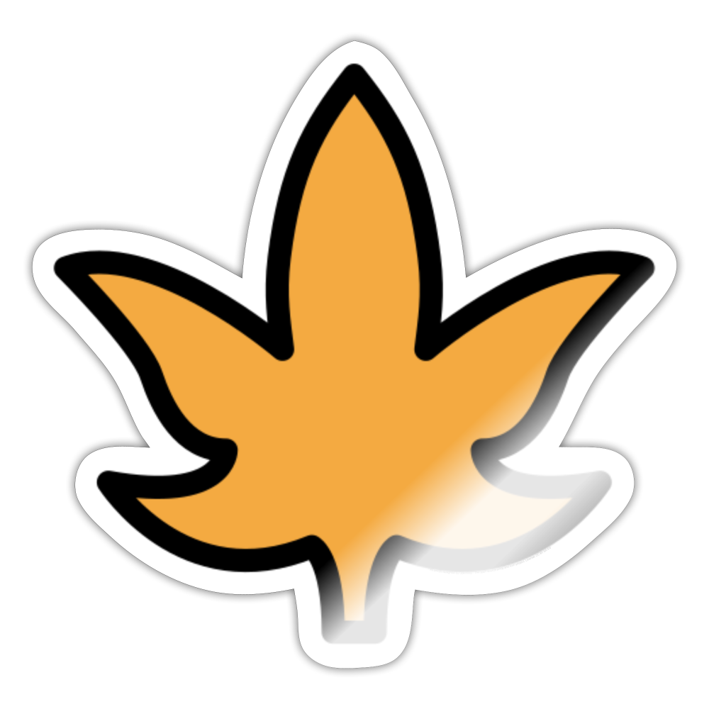 Maple Leaf Moji Sticker - Emoji.Express - white glossy