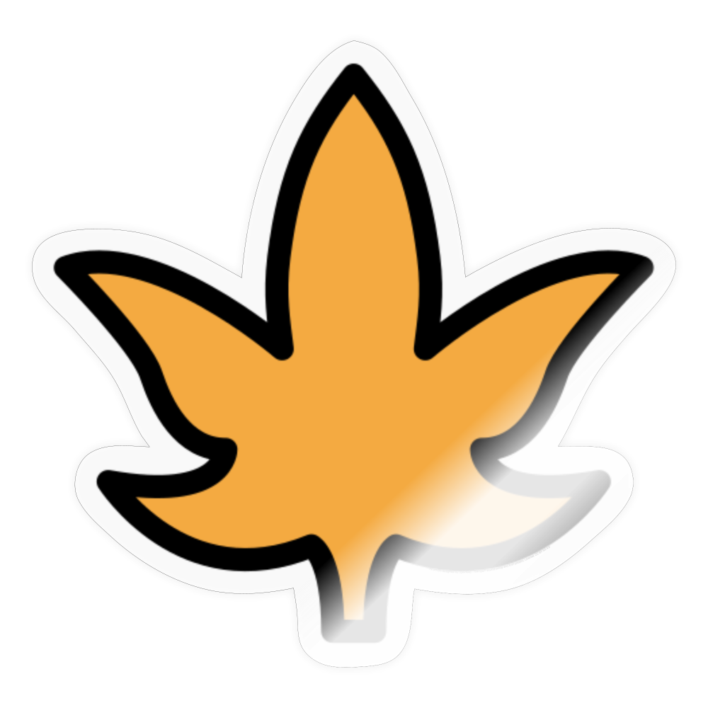 Maple Leaf Moji Sticker - Emoji.Express - transparent glossy