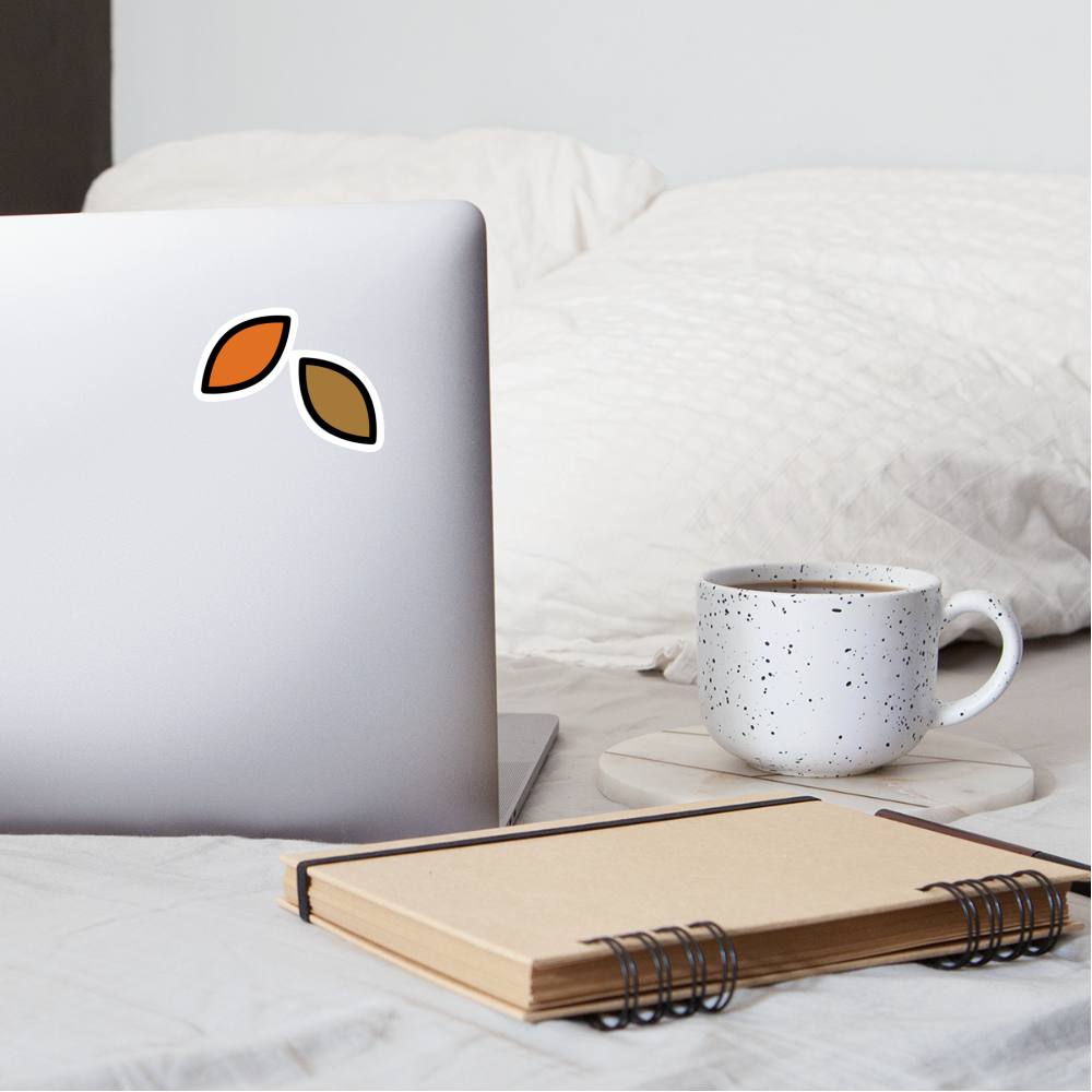 Fallen Leaf Moji Sticker - Emoji.Express - white matte