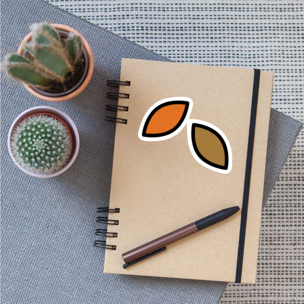 Fallen Leaf Moji Sticker - Emoji.Express - white matte