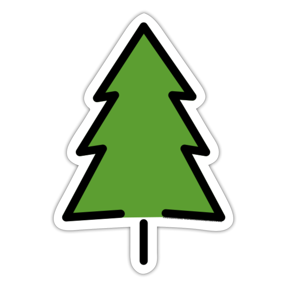 Evergreen Tree Moji Sticker - Emoji.Express - white matte