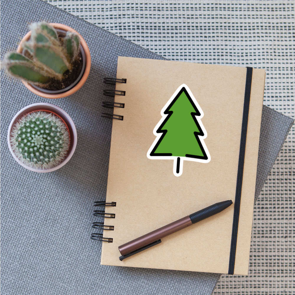 Evergreen Tree Moji Sticker - Emoji.Express - white matte