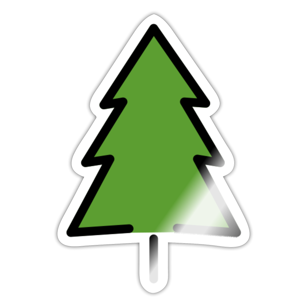 Evergreen Tree Moji Sticker - Emoji.Express - white glossy