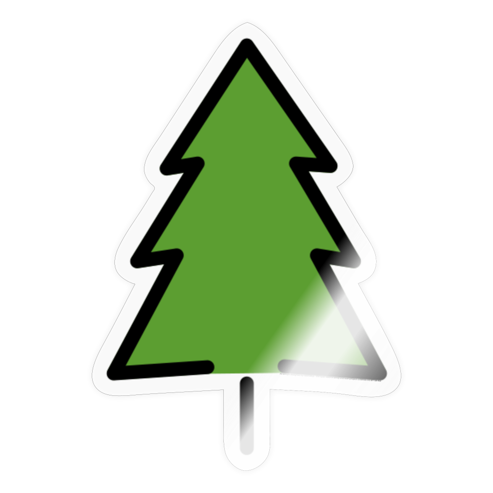 Evergreen Tree Moji Sticker - Emoji.Express - transparent glossy