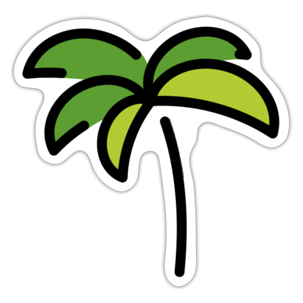 Palm Tree Moji Sticker - Emoji.Express - white matte