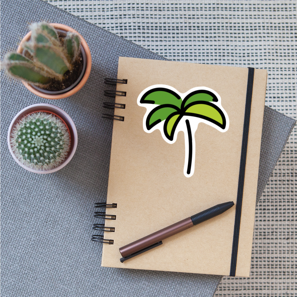 Palm Tree Moji Sticker - Emoji.Express - white matte