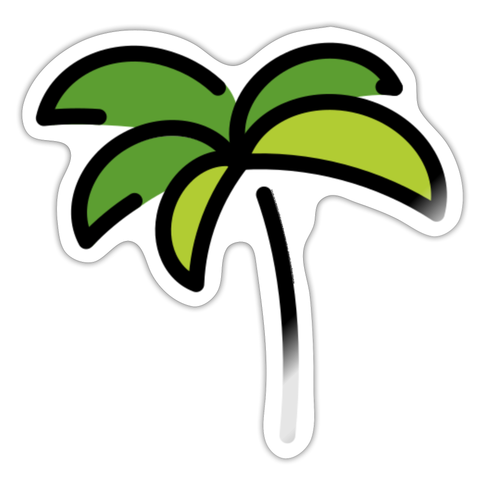 Palm Tree Moji Sticker - Emoji.Express - white glossy