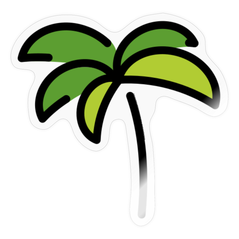 Palm Tree Moji Sticker - Emoji.Express - transparent glossy