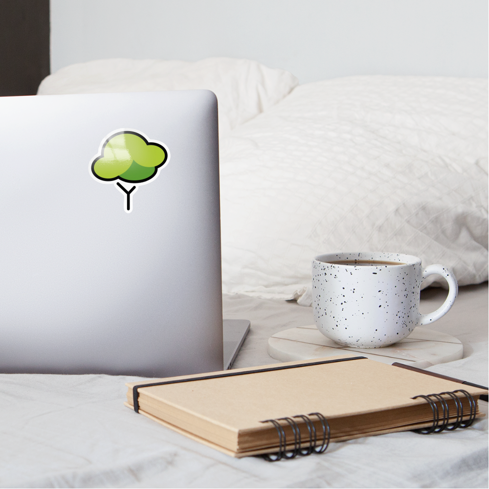 Deciduous Tree Moji Sticker - Emoji.Express - white glossy